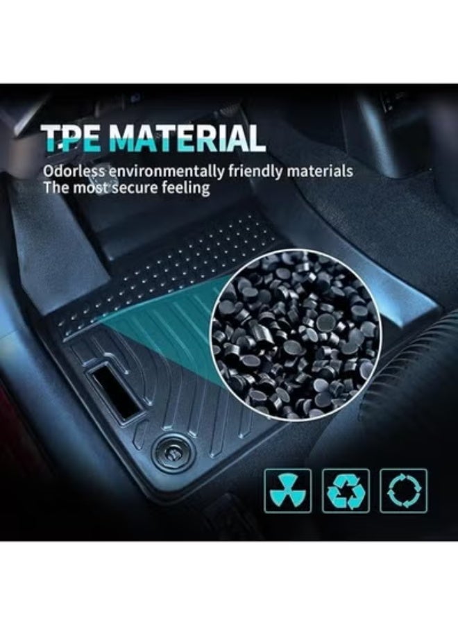 طقم دواسات أرضية سيارة TPE مخصص لشانجان CS55 Plus موديلات 2022 وما بعدها - حماية كاملة وفخامة تدوم لجميع الفصول (أسود) - Image 4